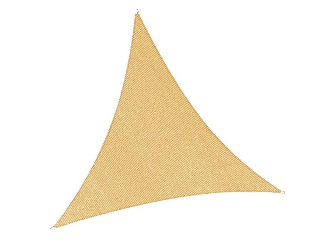 Toldo respirável com quatro bordas e cobertura triangular para pátios, tecido denso e espesso de proteção solar.