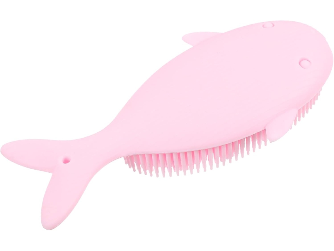 Escova De Silicone Fomiyes Para Banho Bebês, Escova Macia Para Lavar O Cabelo