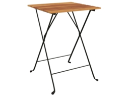 Folding Bistro Table, Folding Bistro Tables Vidaxl Marrom Madeira