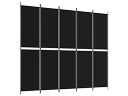 Room Divider, Room Dividers Vidaxl Preto Tecido (250 X 220 Cm)