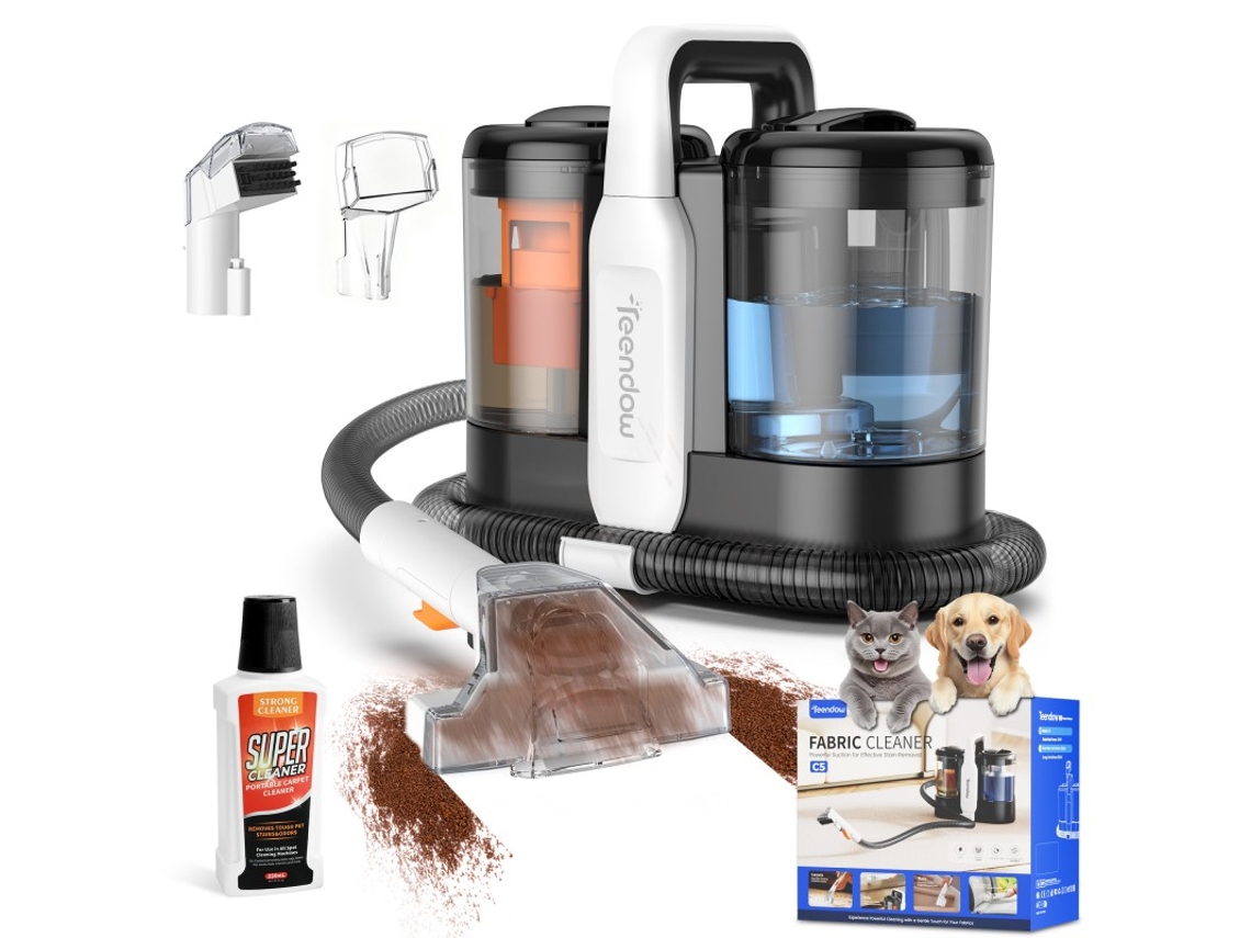Aspirador para Alcatifa TEENDOW C5 11.000 Pa, 500 W, Depósito Água Limpa 1500 ml, Mangueira 3 m | TEENDOW