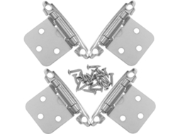 Conjunto De 4 Dobradiças Genéricas Com Mola E Fechamento Suave Para Armários, Em Ferro Reforçado, Resistentes À Ferrugem