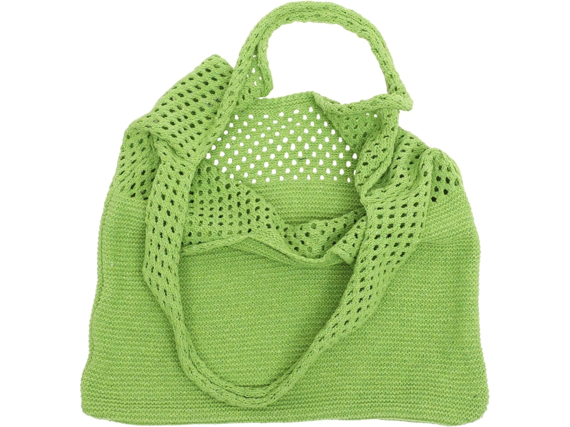 Bolsa Tote Vintage Com Estética Moderna Para Mulheres, Bolsa De Praia Tricotada Com Amplo Espaço Para Compras E Passeios.