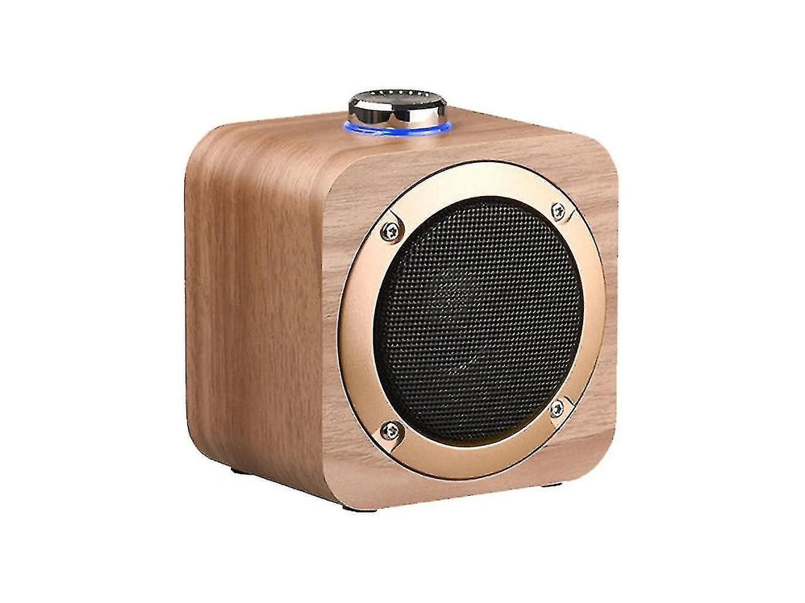 Caixa De Som Bluetooth Portátil De Madeira, Com Graves E Estilo Nogueira