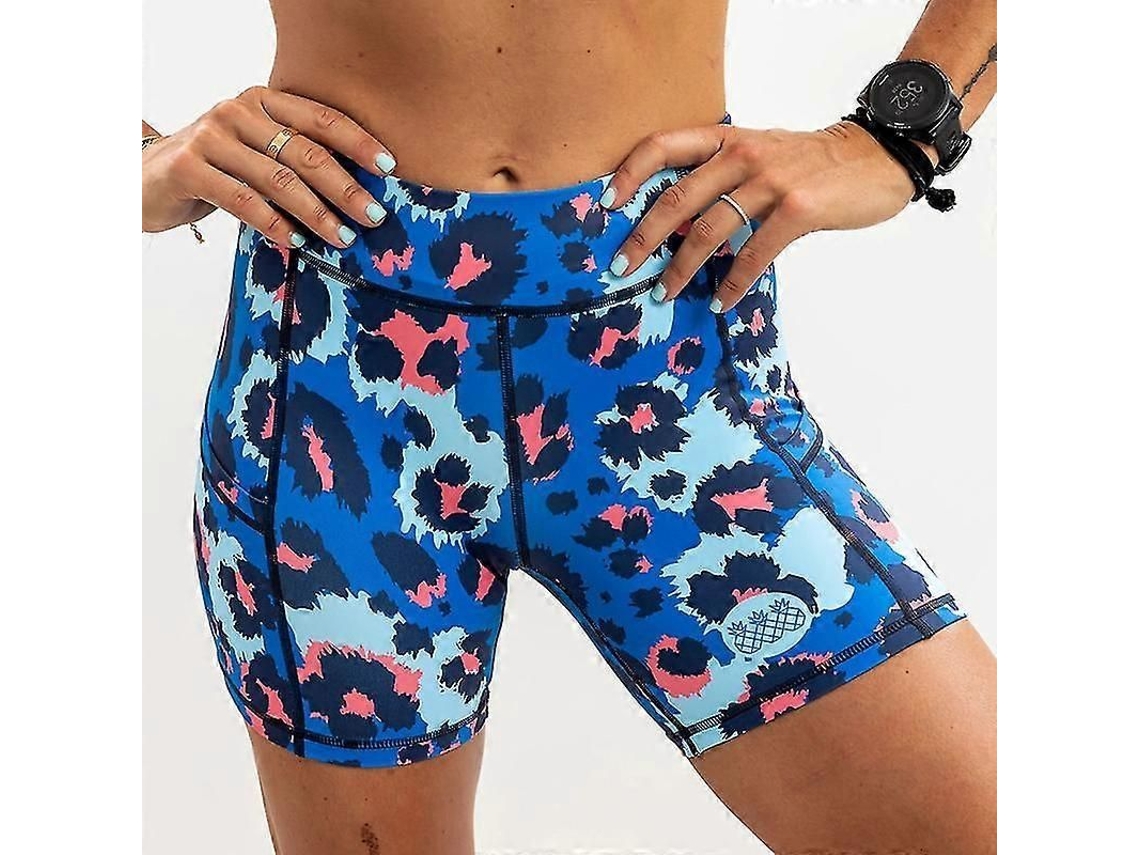 _shorts de Yoga Feminino 2022 Tres Pinas Tamanho Verdadeiro Spandex Estampado para Academia Corrida Montanhismo