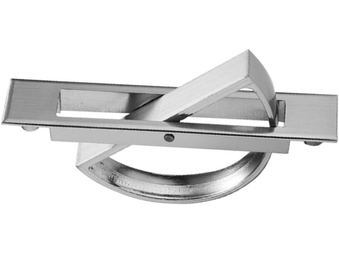 Puxadores Embutidos Lifkome Para Armários, Conjunto De 2 Peças, Liga De Zinco, Cor Prata, Design Moderno E Discreto Para