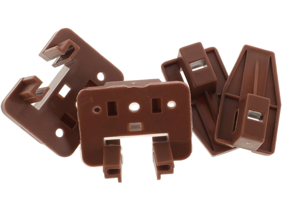 Conjunto De 2 Corrediças Gaveta Plástico Marrom Com Design Plugue Estável