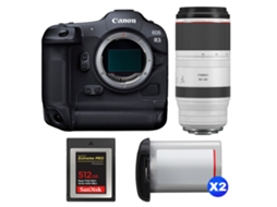 Eos R3 + Rf 100 500mm F/4.5 7.1 L Is Usm + 1 Sandisk 512gb Extreme Pro Cfexpress Type B + 2 Canon Lp e19 + Ebook Pricedirect CANON