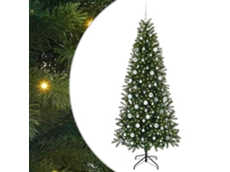 Conjunto 1 Árvore Artificial Vidaxl Verde Plástico (210 Cm)