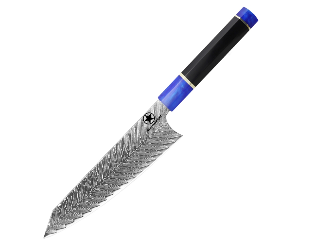 Faca Sternsteiger Damatic Série de Facas para Cozinha Dragon Damatic cabo preto azul
