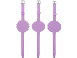 Pulseira Healifty Para Anotações De Enfermagem, 3 Peças, Reutilizável, À Prova D Água, Pulseiras De Silicone Roxas Para