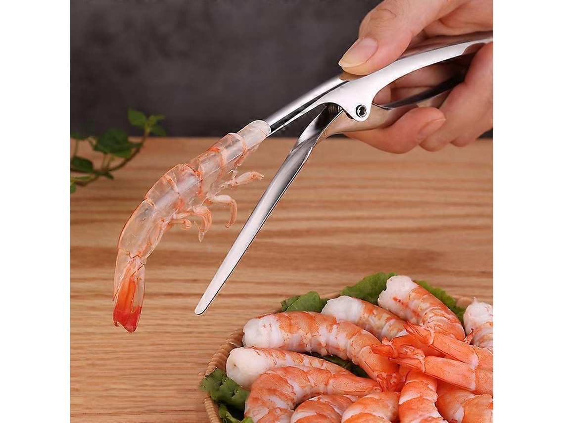 Pelador de Camarones de Acero Inoxidable Portátil Herramienta Perfecta para Cocina, Langosta Y Pescado