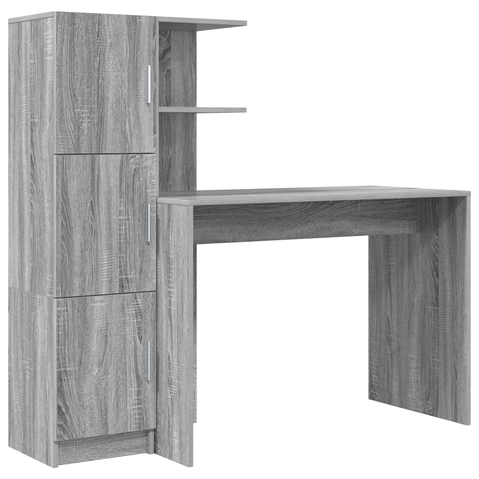 Conjunto 2 Mesa De Casa Vidaxl Cinzento Derivados De Madeira (133.5 X 50 X 124 Cm)