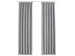 Maison Exclusive - Cortinas Blackout Com Ganchos 2 Pcs 140x175 Cm Cinzento