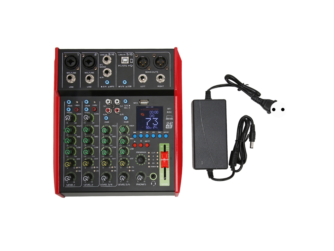 Mixer Digital LAXISCREED 6 Canais Bluetooth Profissional