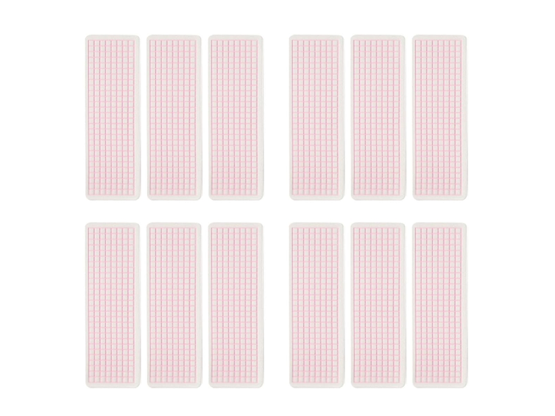 Pratos adesivos de plástico rosa Bestonzon, pacote com 40 unidades, design portátil e fácil de usar.