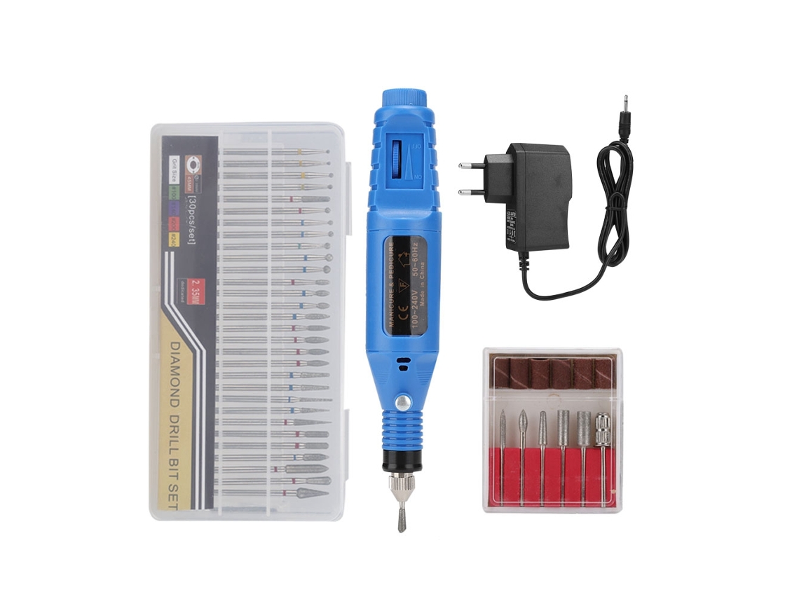 Máquina Elétrica De Manicure Para Uñas Con Set De Cabezas De Esmerilhamento (verde)