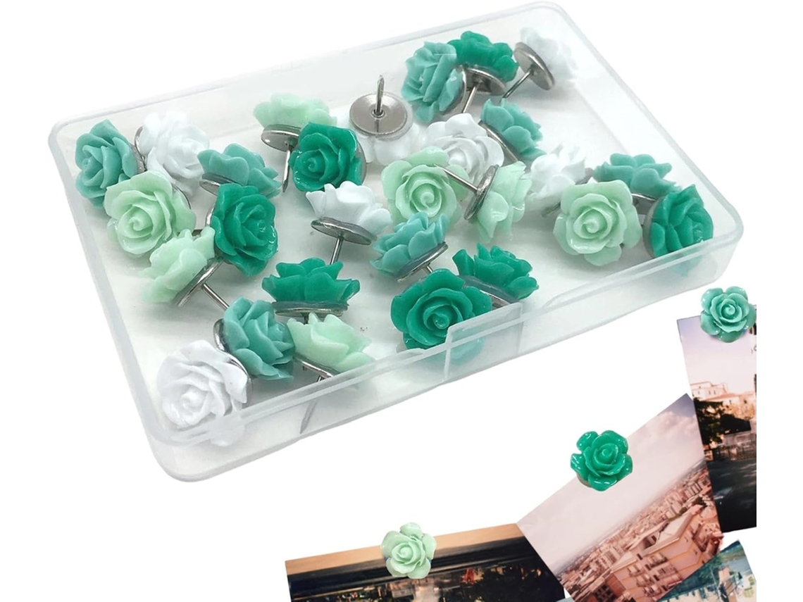 Conjunto de 30 tachininhas decorativas rosa para parede