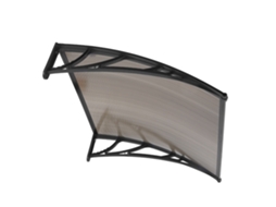 Toldo para janela de varanda (feito de placa de policarbonato transparente resistente, que bloqueia raios ultravioleta, chuva e neve)