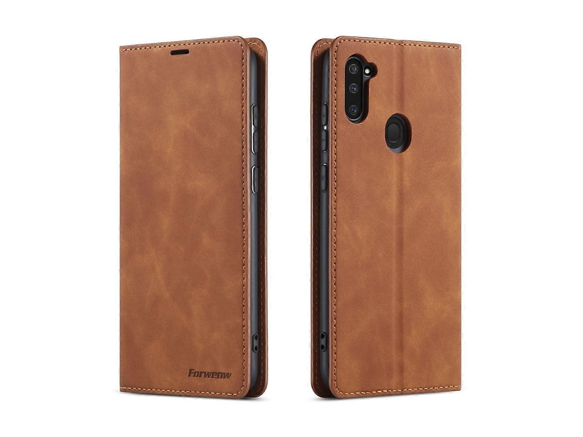 Capa De Couro Flip Horizontal Com Magnetismo Forte Para Samsung Galaxy A11 Forwenw Dream Series Oil Edge Com Suporte, Compartimentos Para Cartões, Car