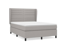 Box Spring Bed, Box Spring Beds Vidaxl Cinzeto Tecido (140 X 200 Cm)