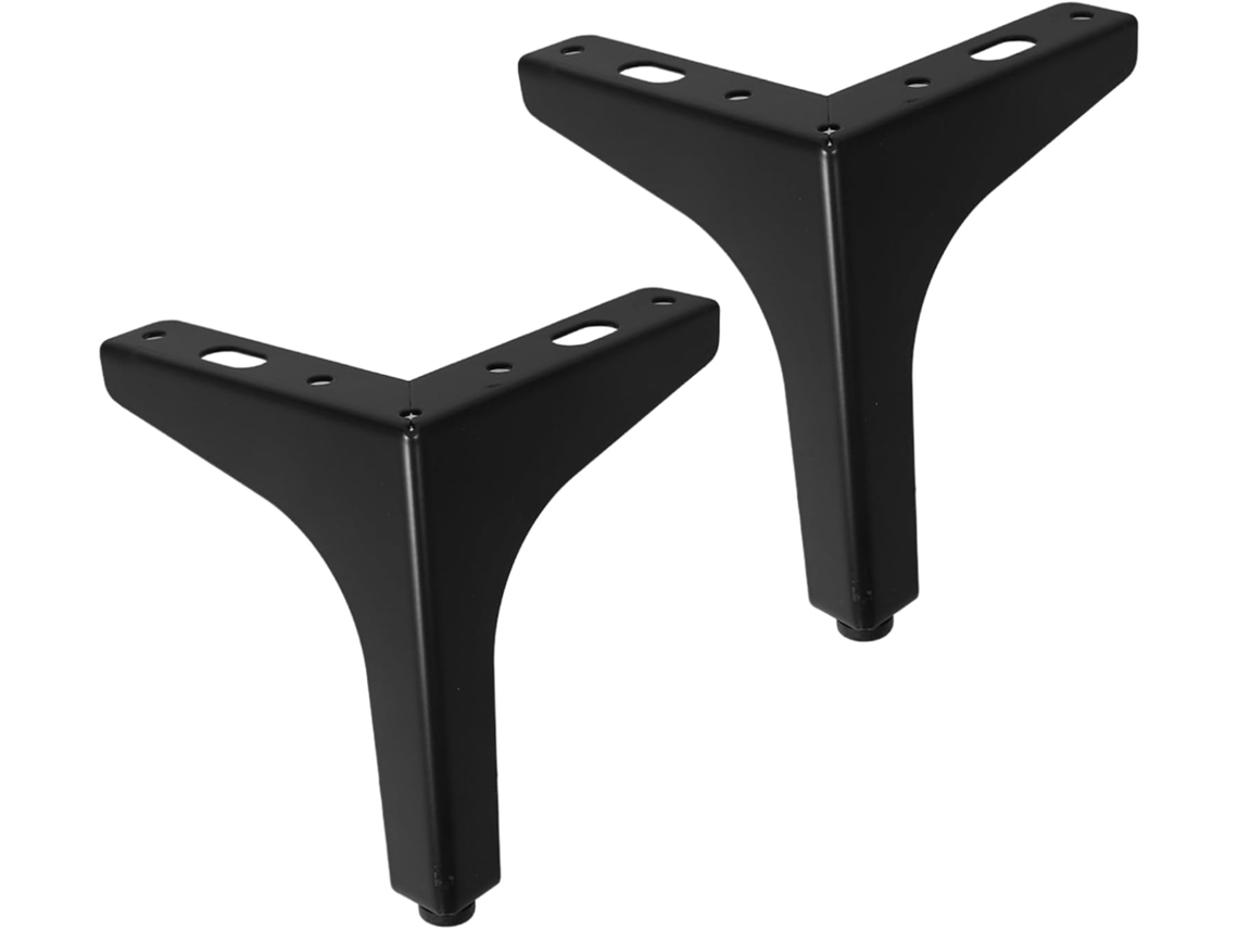 Loorgvel 2 Peças Pés De Metal Para Móveis, Resistentes, Triangulares, Para Sofá E Armário, Fáceis De Instalar, Pretos