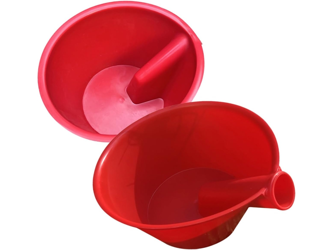 Conjunto De 2 Conchas De Plástico Vermelhas Com Cabeças Intercambiáveis Para Fertilização Científica E