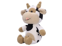 Primerox brinquedo Pelúcia Vaca Fofa Boneco Filhote Cattle Presente Aniversário 30cm