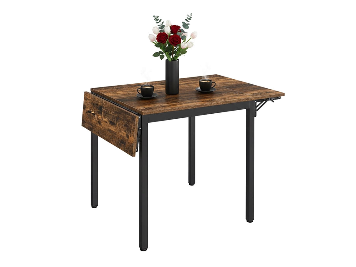 Mesa Jantar Dupla para 2 a 4 Pessoas, Design Compacto com Efeito Compacto Madeira
