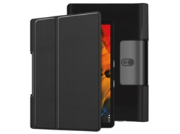 Capa Protetora Halinuia Para Lenovo Yoga Smart Tab, Bolsa De Couro Horizontal Textura Granulada Com Suporte Duplo