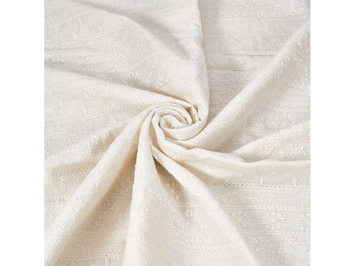 Borduurstof 150cm Largo - Tecido De Algodão - Dourado Clarinho - Listrado - Para Roupas/decoração De Casa/artesanato