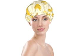 Touca De Banho Feminina, Reutilizável, Impermeável, Dupla Camada, Com Elástico, Ideal Para Cabelos Longos, Com Um Design