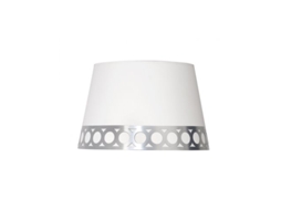 Abajur Dalia E14 Branco/prata Fabrilamp (ø15x12x13cm)