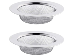 2 Coladores de Acero Inoxidable para Fregadero, 11,5 Cm, Antiobstrucción, Lavado Fácil, para Cocina Y Baño