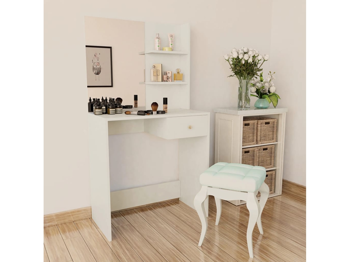 Vidaxl Toucador Em Aglomerado 75x40x141 Cm Branco