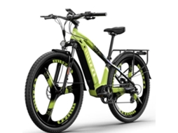 Bicicleta Elétrica Adulto Motor Central 500 W Bateria 48 V 14 Ah Verde CYSUM