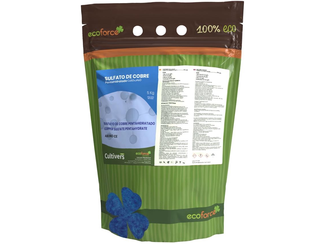 CULTIVERS Sulfato Cuprico Cobre Cuso 5 Kg Pó Molhável