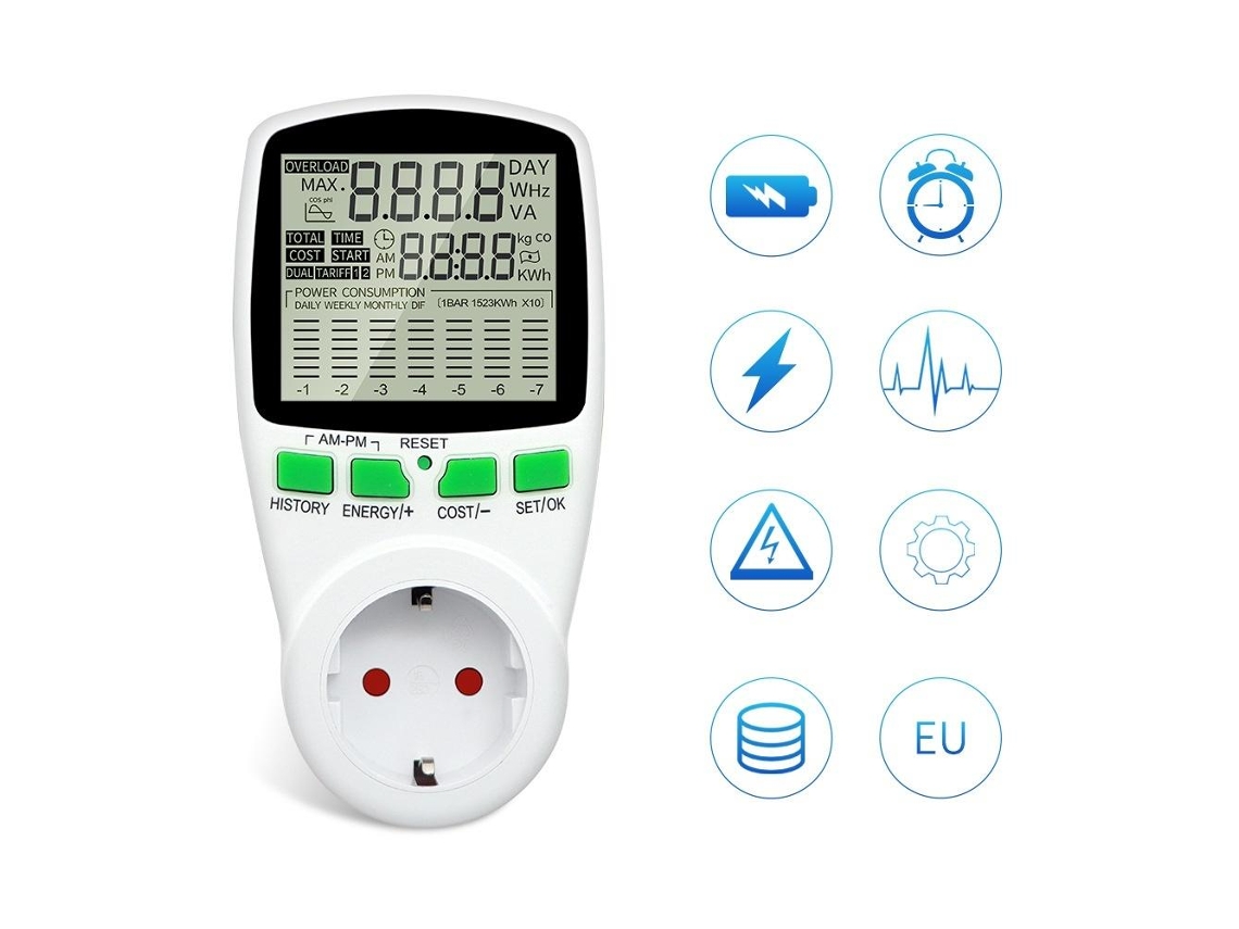 Medidor De Eletricidade Medidor De Energia Medidor De Quilowatts Para Cálculo De Consumo De Energia Brilvibera