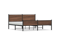 Bed Frame, Bed Frames Vidaxl Marrom Aço (183 X 213 Cm)