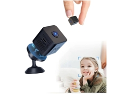 Mini Câmera Yizhood Full Hd 1080p Wifi Segurança Doméstica Visão Noturna Detecção De Movimento Preto