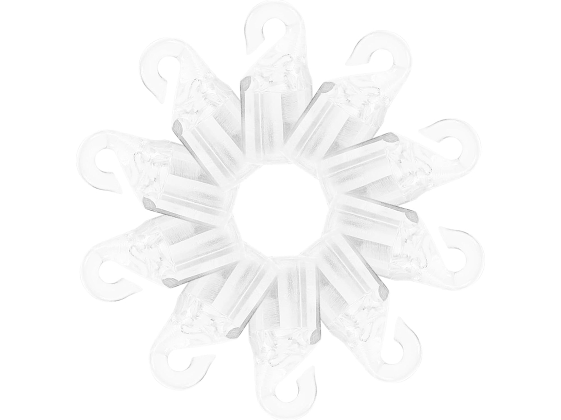 Conjunto De 10 Ganchos Para Varão De Cortina, Ganchos De Plástico Com Pompons Para Suporte Do Varão, Leves E Duráveis Conjunto De 10 Ga
