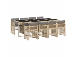 Garden Dining Set, Garden Dining Sets Vidaxl Bege Rattan / Vime (n/a)