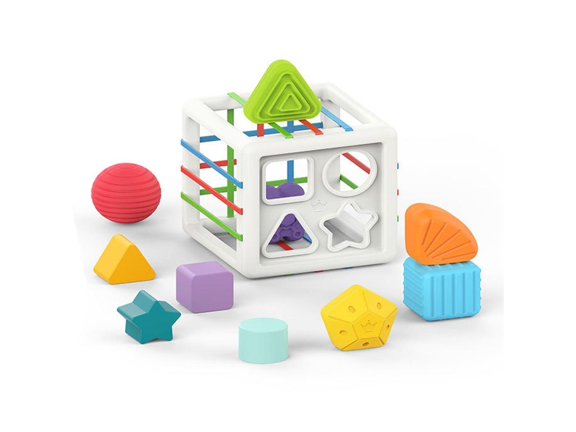 Primerox brinquedo de Classificação de Formas para Bebê com Elásticos Brinquedo Sensorial de Aprendizado para Meninas e Meninos