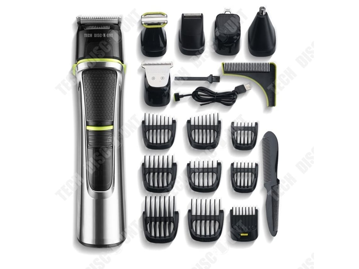 Barbeador Elétrico À Prova Dágua Usb Multifuncional 15 Em 1 Cortador De Cabelo Para Uso Doméstico Aparador Pêlos Do Na