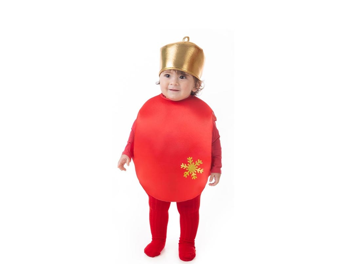 Fantasia de bola de Natal vermelha para bebê