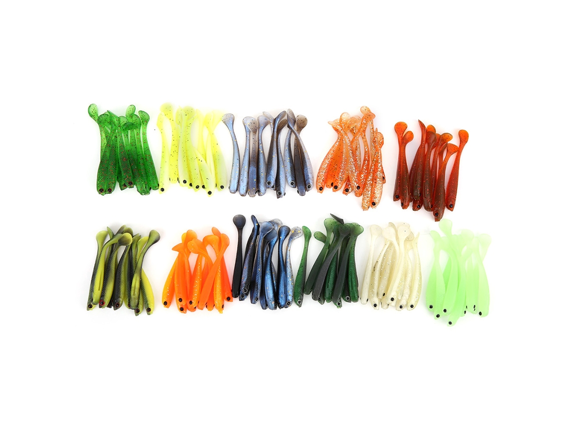 Isca Artificial Peixe 55mm com Cauda T Soft para Pesca