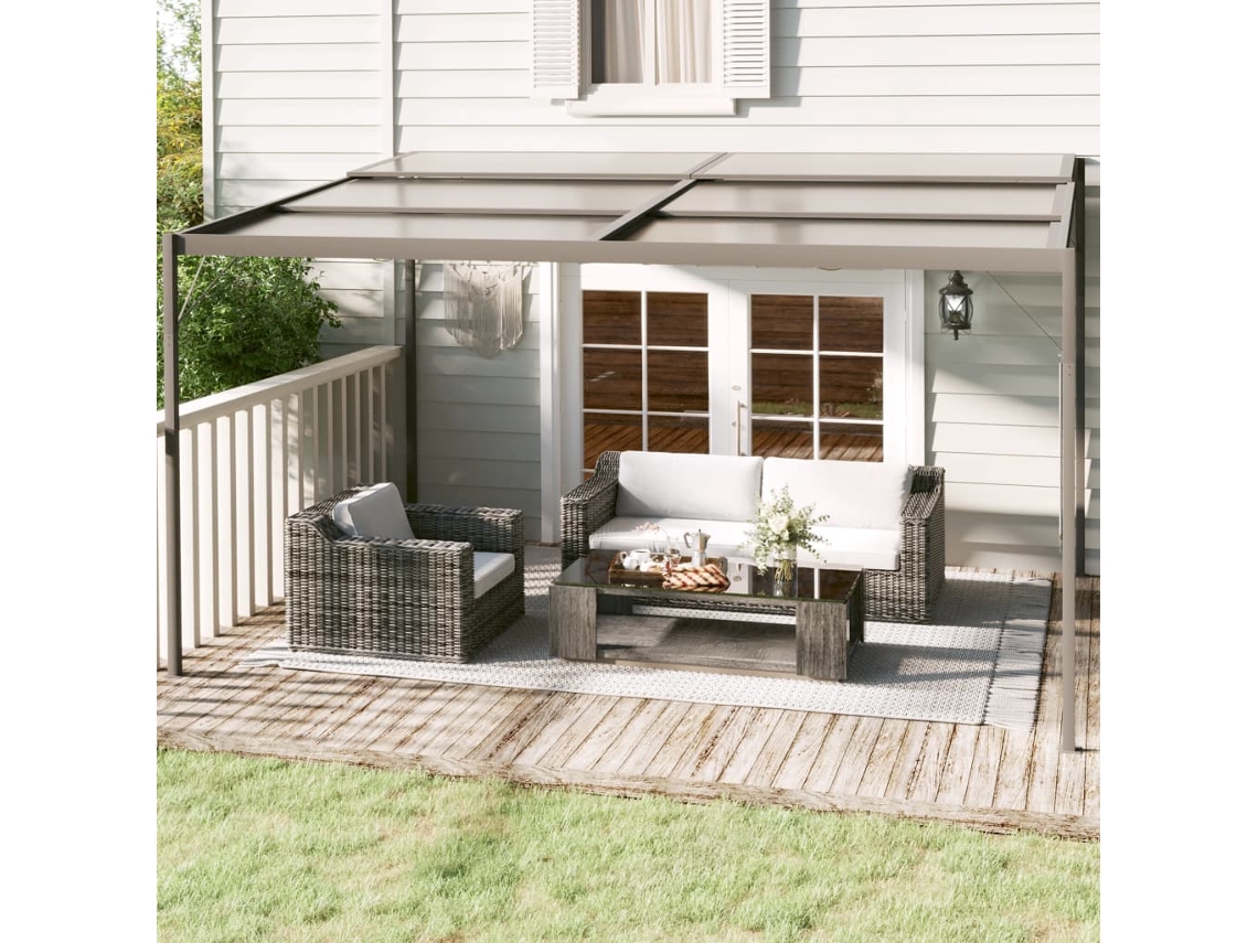Vidaxl Gazebo Com Telhado 4x3x2,5 M Alumínio E Aço Antracite