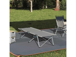 Vidaxl Cama De Camping Dobrável Manual Cinzeto 194 X 62,5 X 42,5 Cm