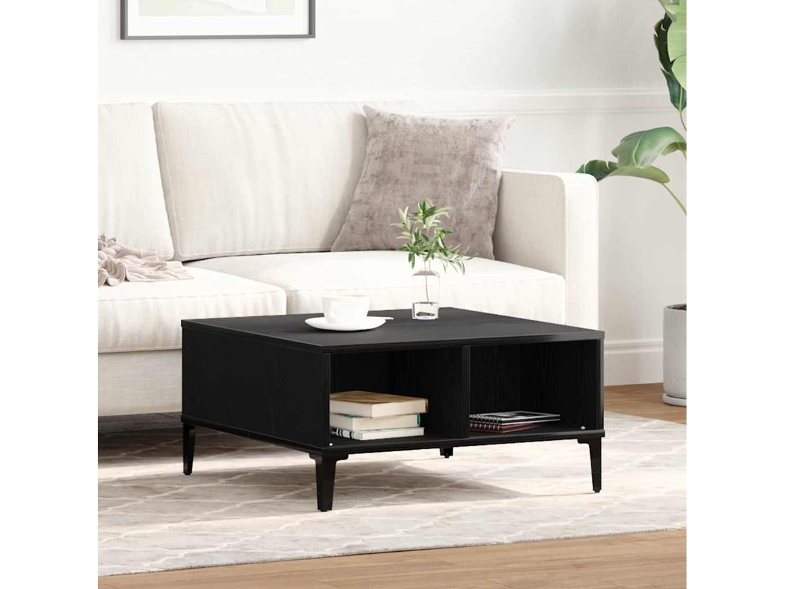 Vidaxl Mesa De Centro Carvalho Preto 60 X 60 X 30 Cm