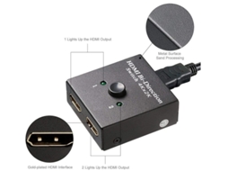 Tbs2243 Hdmi Bi Direction Switch Splitter 4k Uhd Full Hd 3d Yizhood Preto